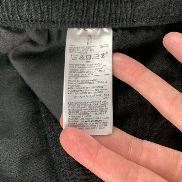 Old Navy Black Linen Blend Pull On Shorts XL - Picture 4 of 5